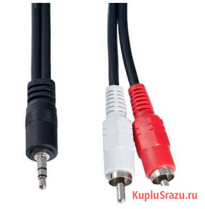 Кабель аудио 3.5 stereo plug ) 2 RCA plug, 1,5м Вологда - изображение 1