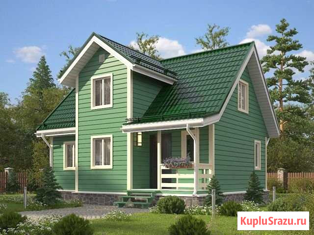 Каркасный дом для пмж 105м2 Д-59 Слюдянка - изображение 1
