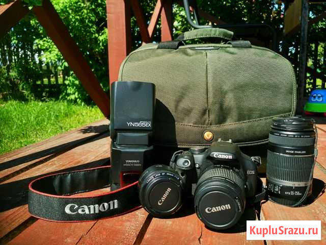Продам фотоаппарат Canon 550d +объективы Кондопога - изображение 1