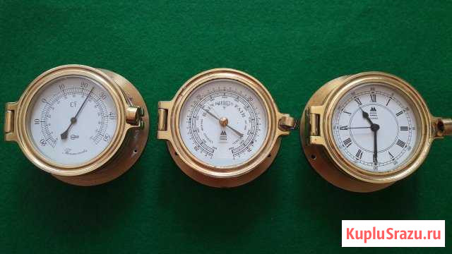 Приборы морские каютные Часы, Барометр, Термометр Ялта - изображение 1