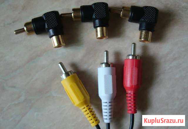 Угловые RCA коннекторы для тюльпанов (3 шт.) Оренбург - изображение 1