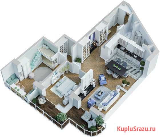 3-к квартира, 98.1 кв.м., 9/21 эт. Маркова - изображение 1