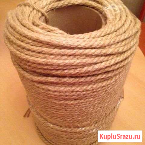 Канат и труба для когтеточки, джутовый 6мм, метраж Котельники - изображение 1