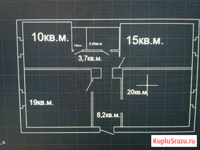 3-к квартира, 86 кв.м., 1/2 эт. Знаменск - изображение 1