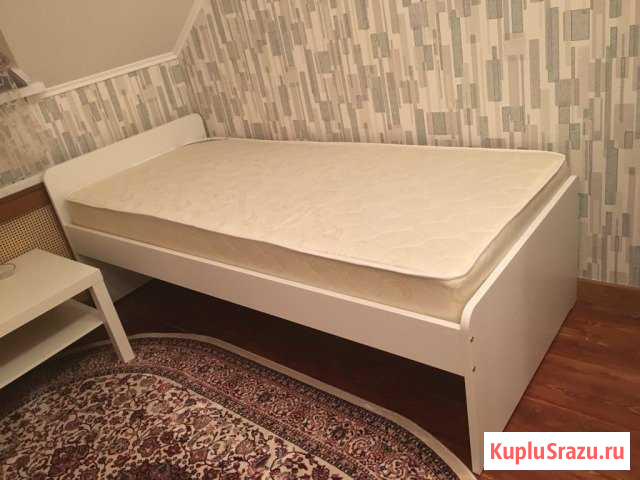 Кровать слэкт с матрасом,новая Звенигород - изображение 1