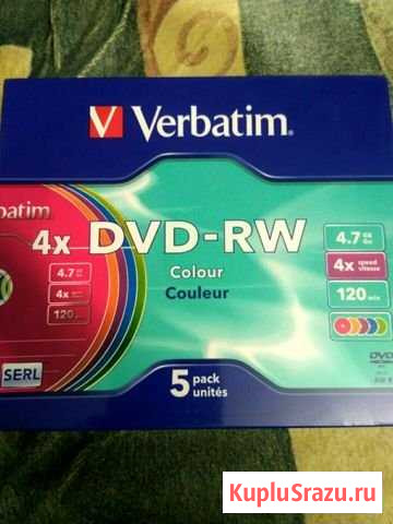 Диски Verbatim DVD-RW 5 шт Рязань - изображение 1