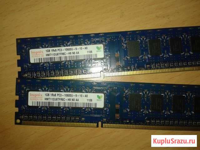Оперативная память Hynix DDR3 2 х 1 GB Кинешма - изображение 1
