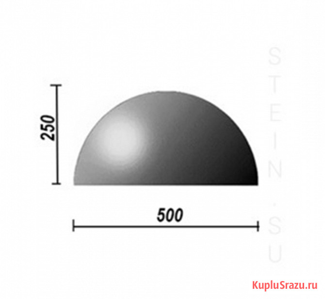 Бетонная полусфера d500хh300 мм (парковочный ограничитель) Нижний Новгород - изображение 3