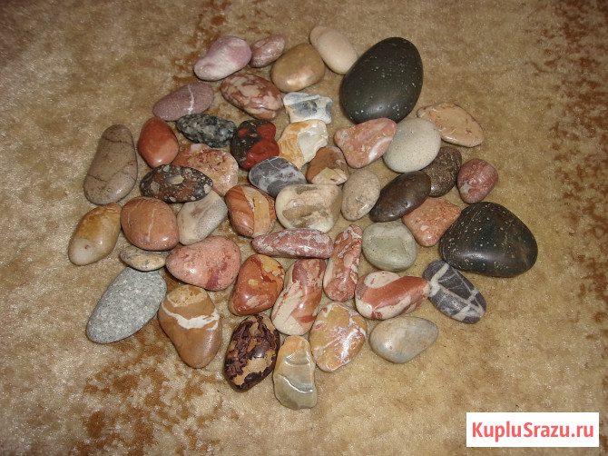 Яшмовые, морские камушки для аквариума, масса 900 гр Омск - изображение 1
