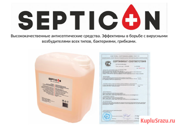 Противовирусный гель антисептик для рук Septicon оптом Москва - изображение 1