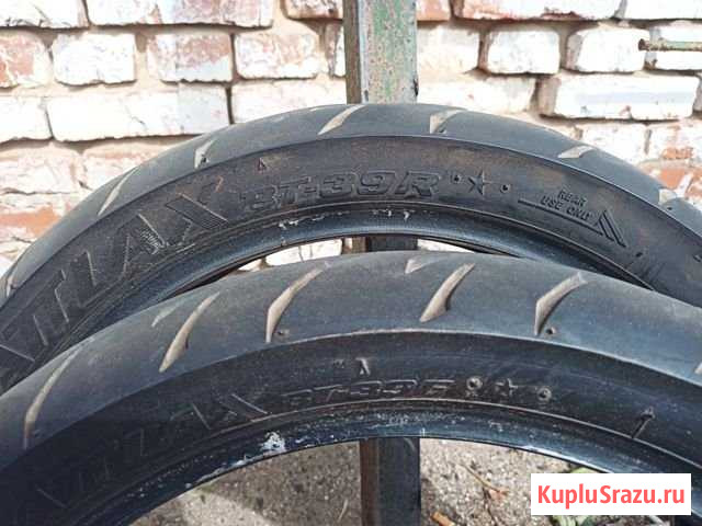 Продам комплект резины на мото б.у Шуя - изображение 1