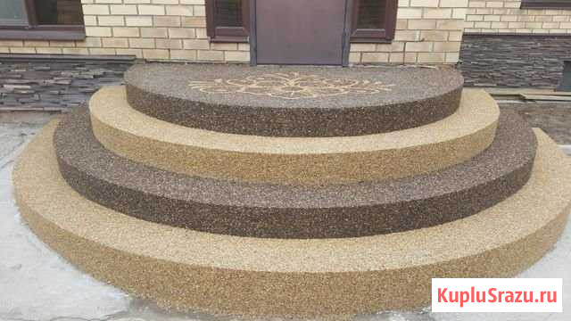 Крыльцо из камня по технологии Каменный ковер Оренбург - изображение 1