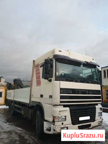 Бортовой автомобиль DAF 95XF430, с кму hiab 155-5 Москва - изображение 1