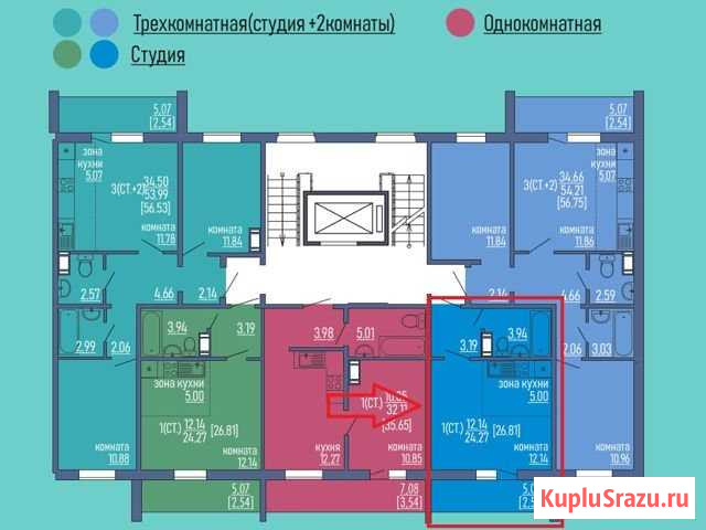 Квартира-студия, 26.8 м², 2/10 эт. на продажу в Челябинске Челябинск - изображение 1