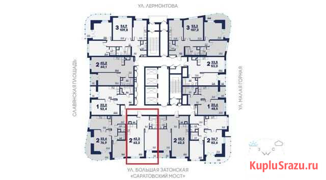 2-комнатная квартира, 58.3 м², 10/36 эт. на продажу в Саратове Саратов - изображение 2