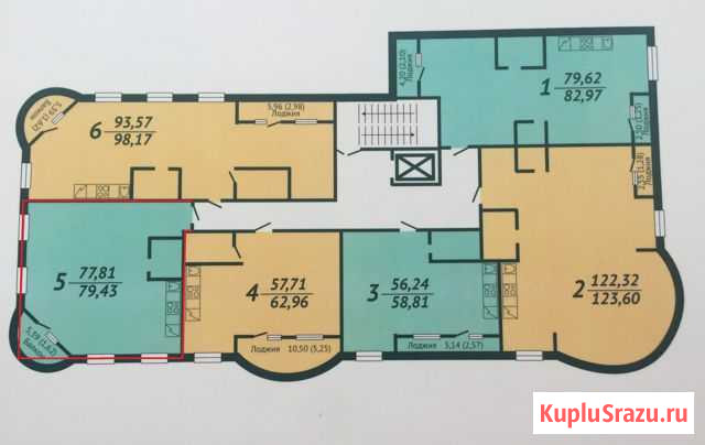 Квартира со свободной планировкой, 80 м², 2/9 эт. на продажу в Барнауле Барнаул - изображение 2