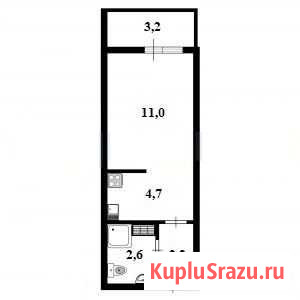 1-комнатная квартира, 20.3 м², 8/15 эт. на продажу в Никольском Ленинградской области Никольское - изображение 2