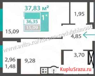 1-комнатная квартира, 37.8 м², 10/15 эт. на продажу в Симферополе Симферополь