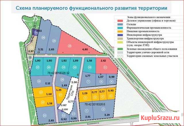Участок промназначения 77 сот. на продажу в Колпино Колпино - изображение 1