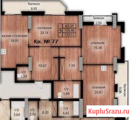 3-комнатная квартира, 128.6 м², 7/19 эт. на продажу в Саратове Саратов - изображение 3