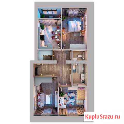 3-комнатная квартира, 75.6 м², 9/10 эт. на продажу в Казани Казань