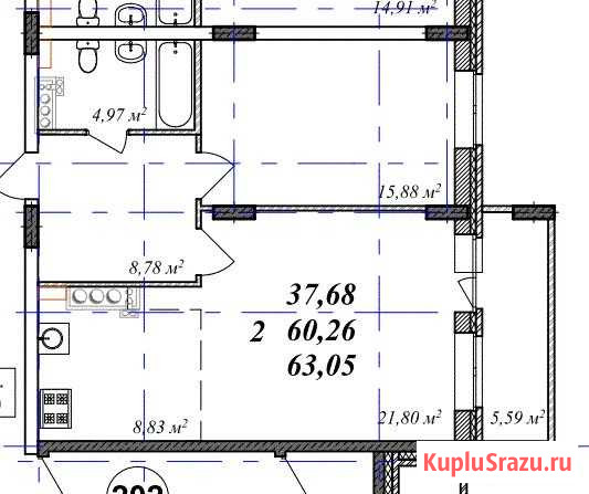 2-комнатная квартира, 63.1 м², 10/18 эт. на продажу во Владимире Владимир - изображение 1