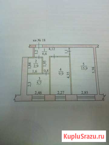 2-комнатная квартира, 41 м², 1/4 эт. на продажу в Канаше Канаш - изображение 1