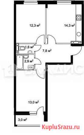 2-комнатная квартира, 53.4 м², 10/10 эт. на продажу в Нижнем Новгороде Нижний Новгород