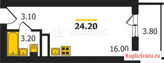 Квартира-студия, 24.2 м², 18/18 эт. на продажу во Владимире Владимир - изображение 1