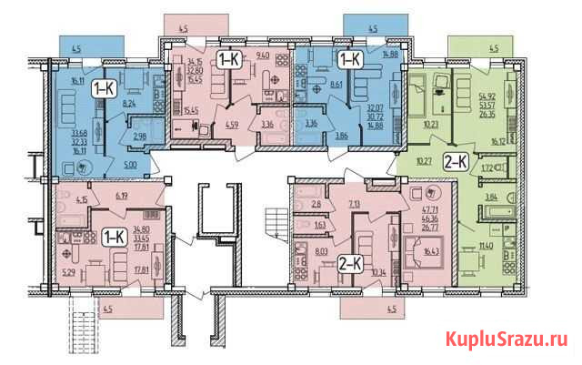 1-комнатная квартира, 33.7 м², 9/9 эт. на продажу в Улан-Удэ Улан-Удэ - изображение 3