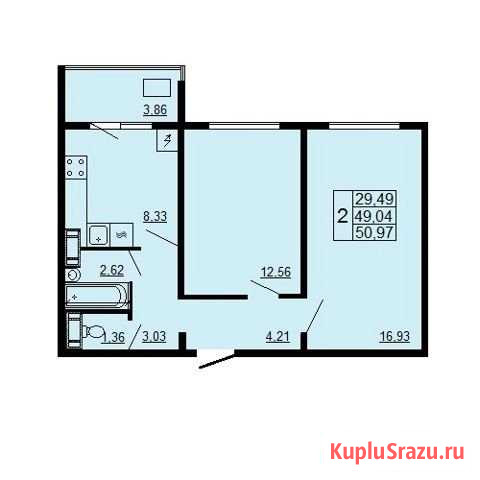 2-комнатная квартира, 51 м², 4/9 эт. на продажу в Стерлитамаке Стерлитамак - изображение 1