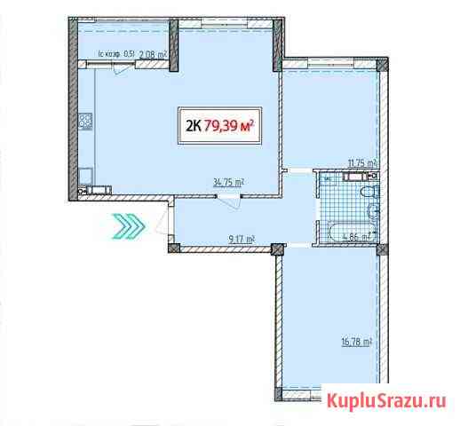 1-комнатная квартира, 79.4 м², 6/9 эт. на продажу в Симферополе Симферополь