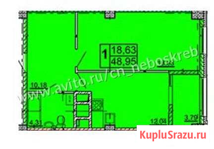 1-комнатная квартира, 49 м², 5/18 эт. на продажу в Белгороде Белгород - изображение 1