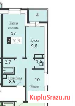 2-комнатная квартира, 52.3 м², 1/10 эт. на продажу в Семилуках Семилуки - изображение 3