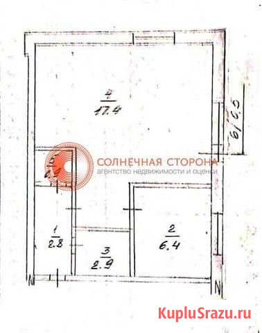 1-комнатная квартира, 30.4 м², 3/5 эт. на продажу в Северске Северск - изображение 2