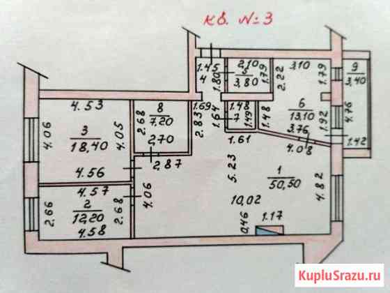 3-комнатная квартира, 110 м², 1/6 эт. на продажу в Чебоксарах Чебоксары