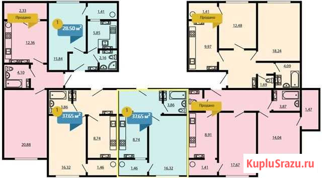 1-комнатная квартира, 37.7 м², 6/10 эт. на продажу в Севастополе Севастополь - изображение 2