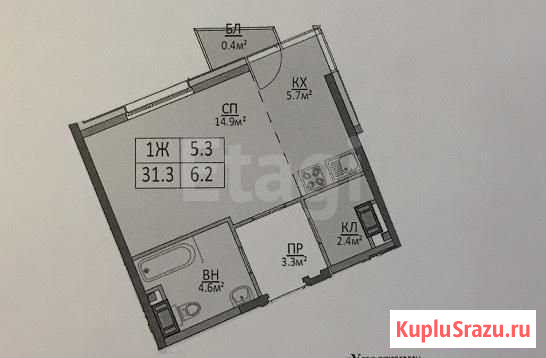 1-комнатная квартира, 32 м², 14/24 эт. на продажу в Коммунарке Коммунарка - изображение 1