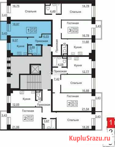 1-комнатная квартира, 41.1 м², 5/6 эт. на продажу в Ярославле Ярославль - изображение 1