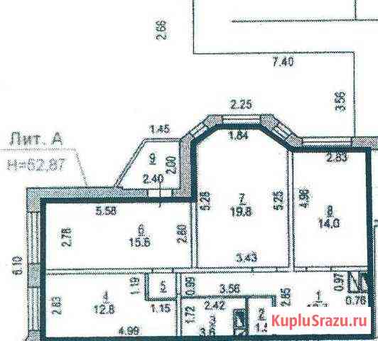 Офисное помещение, 85.2 кв.м. Липецк