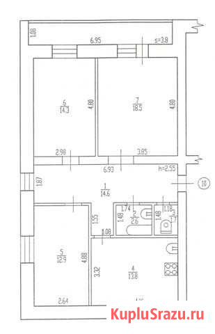 3-комнатная квартира, 78.4 м², 4/5 эт. на продажу в Супонево Супонево - изображение 3