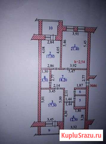 3-комнатная квартира, 98 м², 4/5 эт. на продажу в Чебоксарах Чебоксары - изображение 1