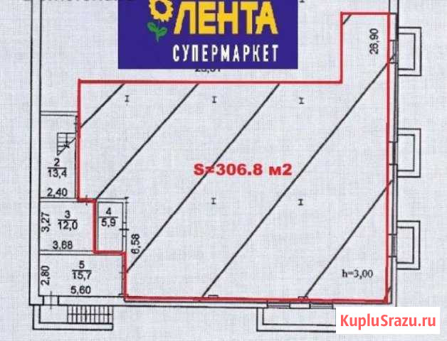 Торговое помещение, 306.8 кв.м. Новосибирск - изображение 3