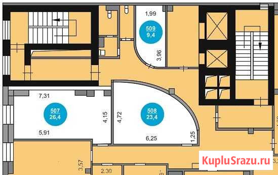 23.4кв.м. Продажа офисов в бц, Центр, 5й этаж Пермь - изображение 1