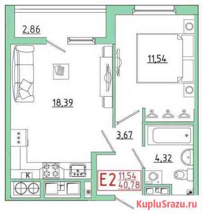 1-комнатная квартира, 41 м², 15/23 эт. на продажу в Рязани Рязань