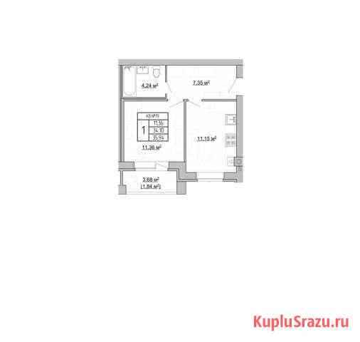 1-комнатная квартира, 35.9 м², 1/3 эт. на продажу в Костроме Кострома