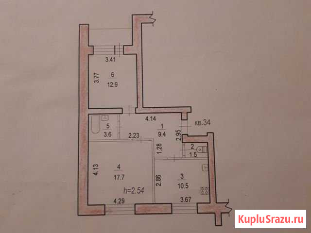 2-комнатная квартира, 56 м², 10/10 эт. на продажу в Хабаровске Хабаровск - изображение 1