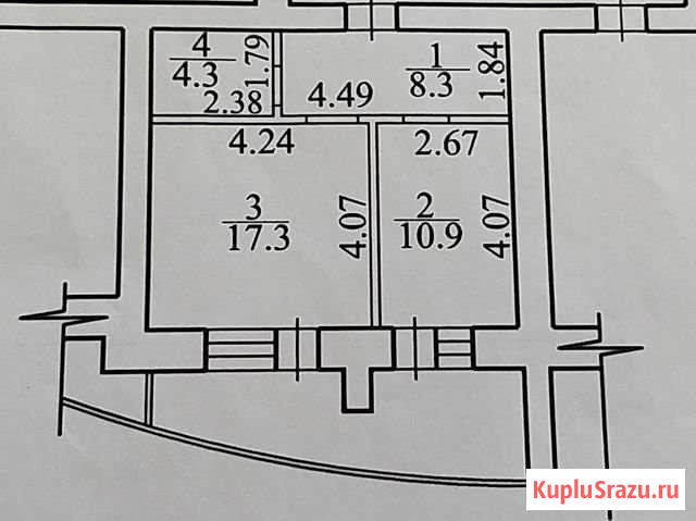 2-комнатная квартира, 41 м², 3/14 эт. на продажу в Новосибирске Новосибирск - изображение 2