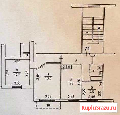 3-комнатная квартира, 54 м², 3/5 эт. на продажу в Челябинске Челябинск - изображение 2