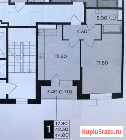 1-комнатная квартира, 44 м², 14/18 эт. на продажу в Мытищах Мытищи - изображение 1
